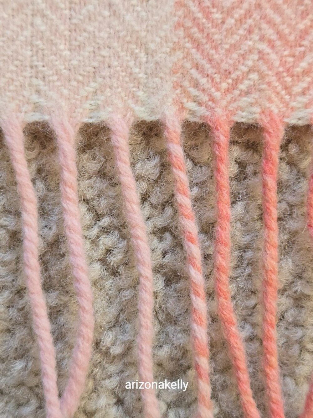 NWT Avoca Lap Blanket Throw Baby Wrap Pink Lambswool Herringbone Ireland - Picture 6 of 9